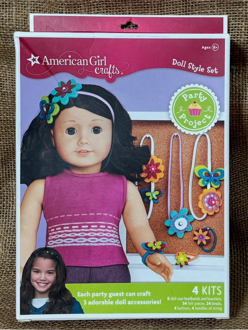 American Girl Doll Style Set Party Craft Project 4 Kits Headband Bracelet - Picture 1 of 5